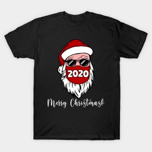 Merry Christmask 2020 Masked Santa For Christmas Pajamas Family Xmas T-Shirt